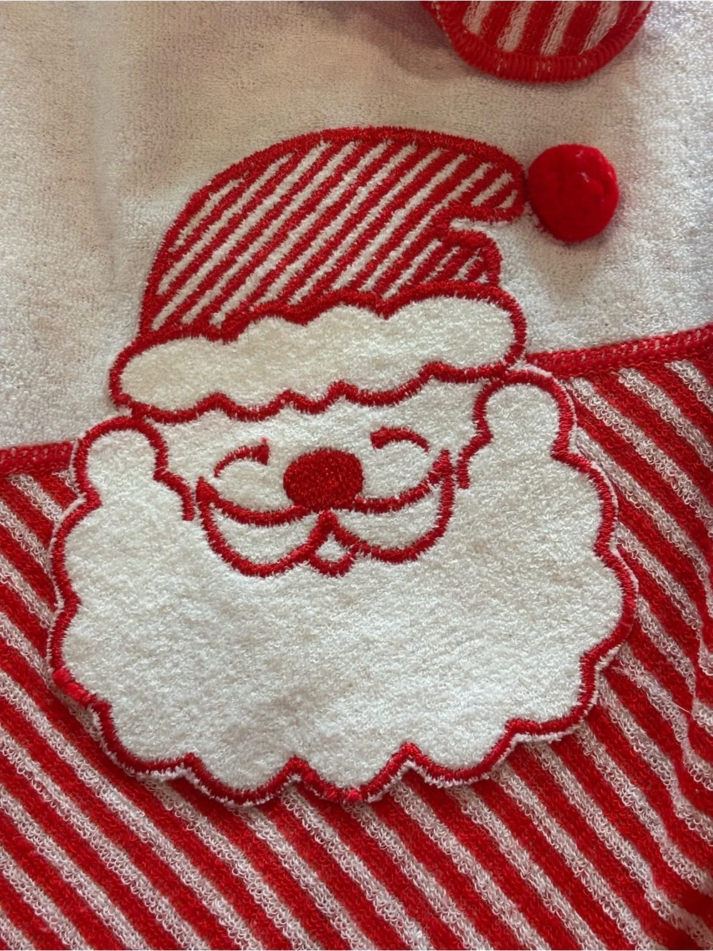 Vintage Carter’s Terry Cloth Santa Footed Sleeper